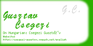 gusztav csegezi business card